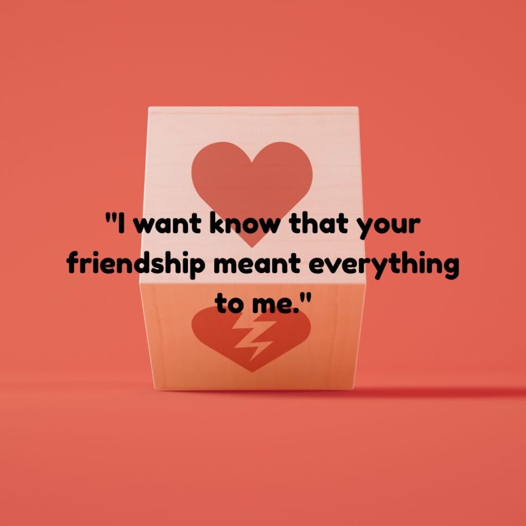 I want you to know.