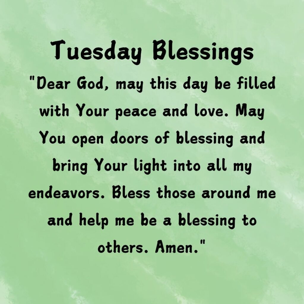 Tuesday blessings images and prayers