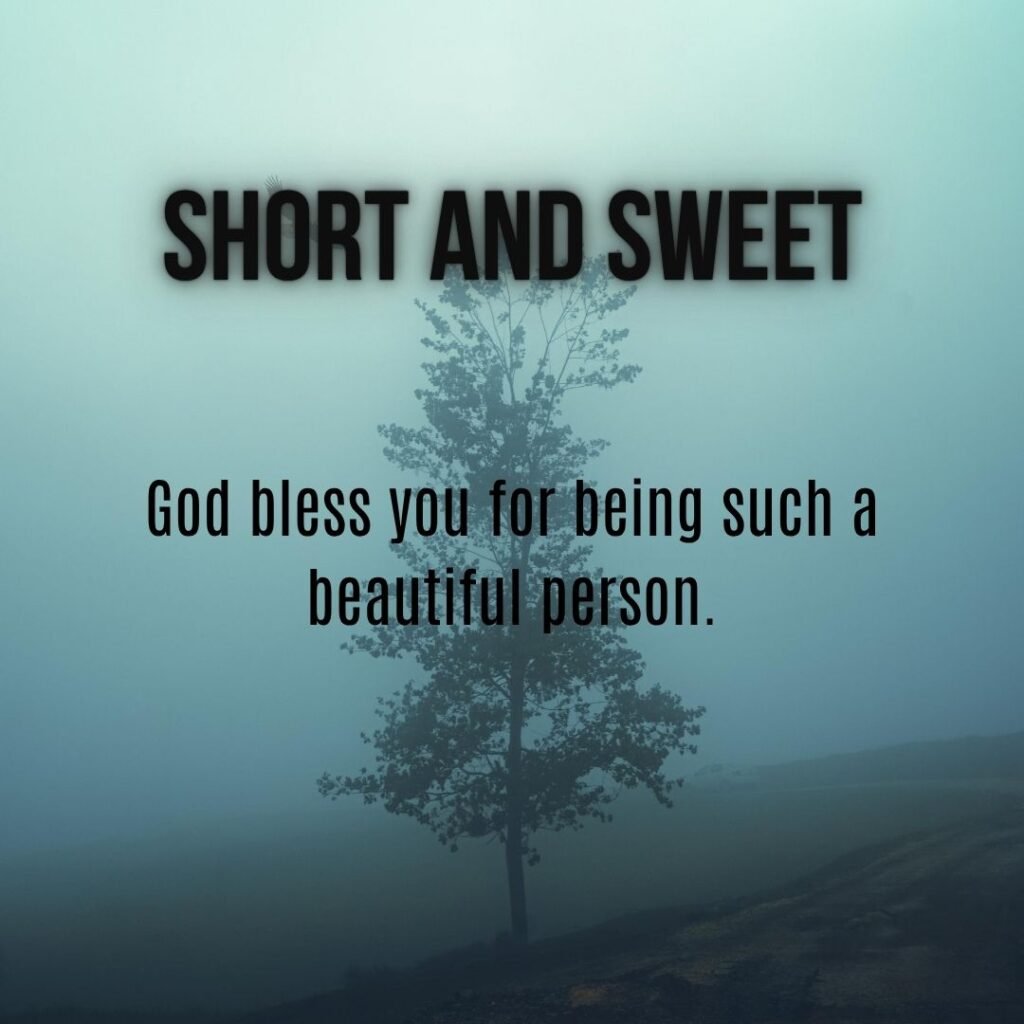 Short and Sweet God Bless You Messages