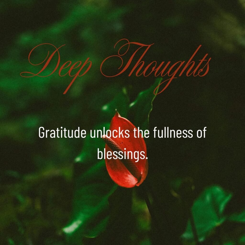 Deep Thoughts on Blessings and Gratitude