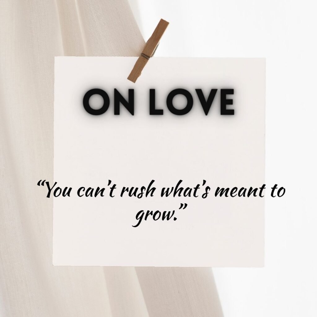 Love doesn’t need to be loud